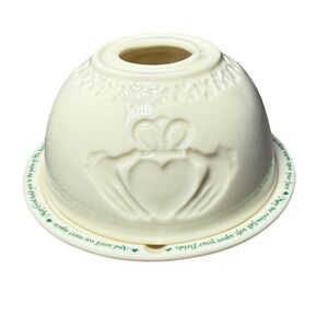 Vintage Claddagh Fairy Lamp Irish Blessing Shamrock Tea Light Holder